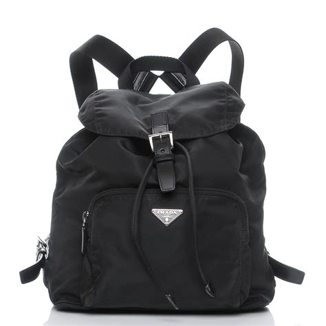 prada backpack vela medium nylon nero black|prada backpack for women.